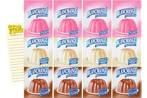 Dessert Bundle with Pearce Duff's Blancmange Strawberry, Vanilla and Chocolate Blancmange with Intrinsic Treats Shopping List Card (4 of Each Flavour - Total of 12 Sachets)