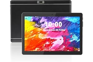 Veidoo Tablet 10.1 Pulgadas, Android 10, 2GB RAM, 32GB ROM, 3G WCDMA, 800x1280 HD IPS, Quad-Core, Cámaras Doble, SIM Doble, WiFi, Bluetooth, GPS, Tipo-C(Negro)