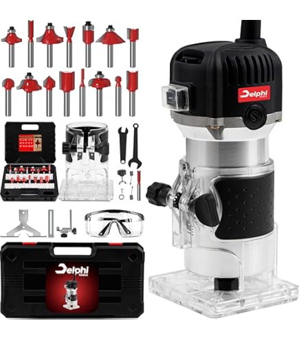 Defonceuse Reglage Fin Makita 3711 - Routeur De Bord Professionnel - Réglage Fin De La Profondeur Routeur Makita