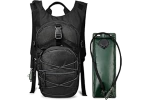 G4Free Mochila Táctica Mochila de Hidratación con Vejiga de Agua de 3L para Senderismo Ciclismo Correr Caminar y Escalar