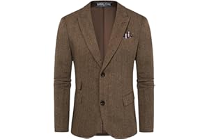 PJ PAUL JONES Americana británica de corte regular para hombre, 2 botones, moderna chaqueta de negocios blazer