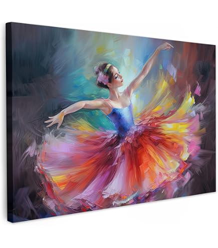 ShopArt Quadro Kandinsky Giallo, Rosso, Blu, 60x100 Cm, Stampa Fine Art Su Tela Con Effetto Pennellate A Rilievo, Pronto Da Appendere, Made In Italy