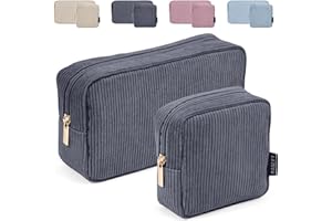 MAGEFY Schminktasche Klein 2 Stück Mini Schminktasche mit Fächern Reise Make up Tasche für Frauen（Schwarz）