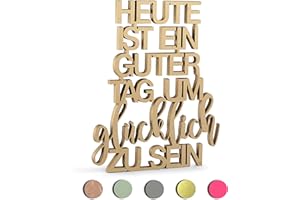 NOGALLERY Deko Holzschriftzug - Wähle aus 5 Aphorismen in 5 Farben - Wanddeko - Perfekt geeignet als Geschenk - Wichtelgeschenk - Gebursttagsgeschenk