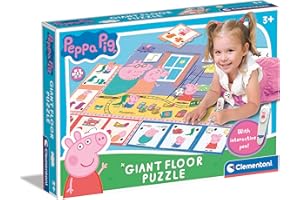 Clementoni Peppa Pig-Puzzle gigante da pavimento per bambini, dai 3 anni in su, 61508