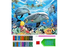 ARTULIO Diamond Painting Set - Unterwasserwelt im Ozean - 30x40 cm – 5D Diamant Painting Bilder, Diamond Painting Erwachsene