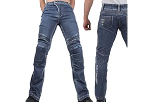 NERVE SHOP Motorradhose Jeans -Ranger- Leicht Dünn Herren Sommer Textil Jeanshose Slim Fit Motorrad Textilhose Männer Eng Stretch