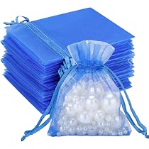 100 Sacchetti Regalo In Organza Verde Chiaro Con Coulisse, 12,7 X