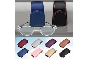 Modazon Brillenhalter für Auto, Sonnenbrillenhalter Auto, Magnetischer Leder-Sonnenbrillenclip für Autovisier, Autozubehör für Damen und Herren Innenraum, Visier Sonnenbrillenhalter Clip