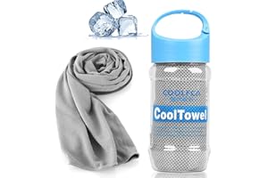VAKKI Cooling Towel, Ice Cold Sports Sweat Towels for Instant Relief Perfect Coolings Scarf Neck,Forehead, Wristband, Bandana, Stay Cool from Over Heating During All Kinds of Sport and Exercise