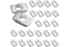 SCOOYUCK 50 sztuk kamieni do rowków M6, seria 30 nakrętek przesuwnych, nakrętki udarowe T, do profilu aluminiowego, szyny szczelinowej (EU30-M6)