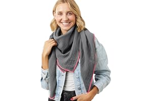Salt & Sand Musselin Tuch Damen PREMIUM QUALITÄT/Schals & Tücher für Damen/Halstuch Damen/XXL Damen Schal aus 100% Baumwolle - ÖKO-TEX 100 - besonders hautfreundlich