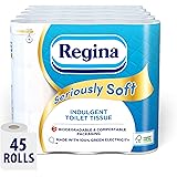 Regina Seriously Soft Toilet Tissue, 45 Rolls, Biodegradable Packaging