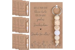 Hestya 10 Set Dankeschön Geschenke Set Enthalten 10 Schlüsselanhänger 10 Danke für Alles Karte 15 Kabelbinder für Weihnachten Lehrer Kollege Mitarbeiter Gastgeschenk Abschiedsgeschenk