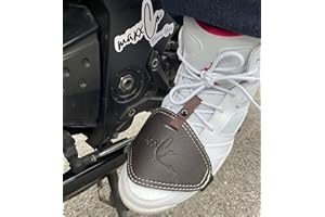 MaxxCo Hand Crafted Genuine Leather Motorcycle Shoe Protector Gear Lever Crease And Damage Protection (Mocha)