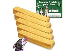 STANLEY GIBBS Lot 5 Friandises Naturelles au Fromage de Yak pour Chien, Chiot, Chiens Os à mâcher, Himalaya Mastication Durable Jouet Occupation Longue durée Soin Dentaire Faible en Calories réduit Stress Taille M