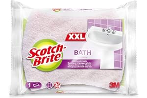 Scotch-Brite Esponja XXL para Fregar el Baño, 1 unidad por paquete - Suave y Duradera, para Superficies Delicadas como Vidrio, Cromados y Cerámica
