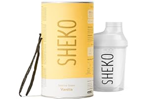 ‎SHEKO SHEKO Balance Shake Vanille + Shaker - 21 Cremige Mahlzeitenersatz Shakes zum Abnehmen - Proteinreich, Glutenfrei & Natürlicher Geschmack - Abnehmen Shake