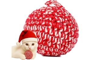 JAYU PET Roter Katzenball [ohne Glöckchen] - Handgemachtes Silvervine Katzenspielzeug mit Katzenminze, interaktiver Matatbi Ball für Wohnungskatzen und Kitten, Spielzeug und Geschenk für Katzen (7cm)