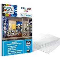 INKUWAY A3 transparant inkjet OHP-folie met sensortrip voor inkjetprinter 20 vellen voor gebruik van afbeeldingen en ontwerpafdrukken