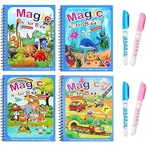 Livre de Dessin Magique à l'Eau - Magic Water Book - Réutilisable - Sûr