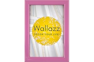 Wallazz Cornice Portafoto in Legno Pregiato - Made in Italy - Vetro Sintetico Infrangibile Crilex - Disponibile in Diverse Varianti - Design Italiano e Qualità Artigianale, 40x50cm Lilla