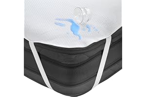 Komfortec 90x200 cm Alèse Imperméable, Protège Matelas, Silencieux et Respirant, Anti-Acarien, Hypo-Allergénique, Blanc