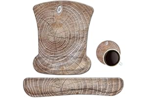 ToLuLu Ergonomische Tastatur Handgelenkauflage, Gel Mauspads für Computer, Laptop, PC, bequemes, langlebiges Mauspad, Tastatur Handgelenkauflage für einfaches Tippen, Schmerzlinderung, Holzkunst