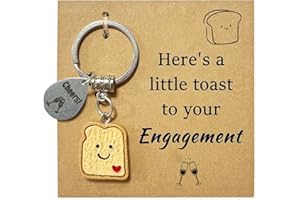 Virelle Simulation Bread Toast Keychain for Women New Job Gifts Congratulations Good Luck Charms New Beginnings Divorce Gifts for Women Cute Breakup Goodbye for Coworkers Going Away Gift