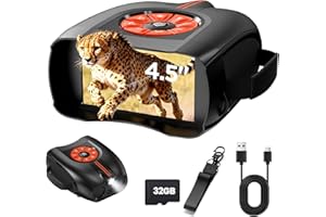 BMDSAE 4K Profesionales Prismaticos Vision Nocturna: Gafas Infrarrojos Visión Nocturna para Caza 10x Zoom 4.5 IPS Pantalla - Regalos para Hombres Papá Esposo - Largo Alcance Binoculares