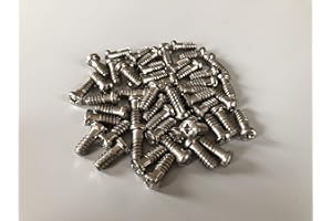 NELI 50x Euroschrauben, Möbelschrauben für Scharniere (z.B. für Pax, Komplement Scharniere), Maße 6,3 x 14,5 mm, Rundkopf