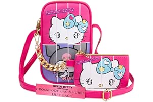 Get Trend Harry Potter | Hello Kitty Sac à Main Fille Ado Sacs Bandoulière Femme Porte Monnaie Zippé Sac Besace pour Voyage ou Cadeau