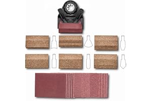 FEIN Set de lijado de perfiles, 22 piezas, Alojamiento SLP, Set de 22 piezas para desbastar en ranuras y radios exteriores