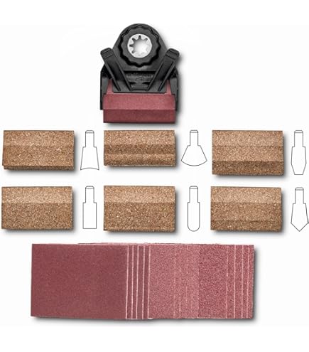 Accessoire Ponceuse Triangulaire Patin De Ponçage Fein Starlock Non-Perforé - Lot De 2 Pièces Disque Ponçage Professionnel