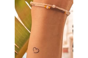 ‎INKSTER Inkster Tattoo - Offenes Herz | vegane & wasserfeste Temporäre Tattoos für Erwachsene - EU-Kosmetikzertifizierte Farbe, für Frauen und Männer