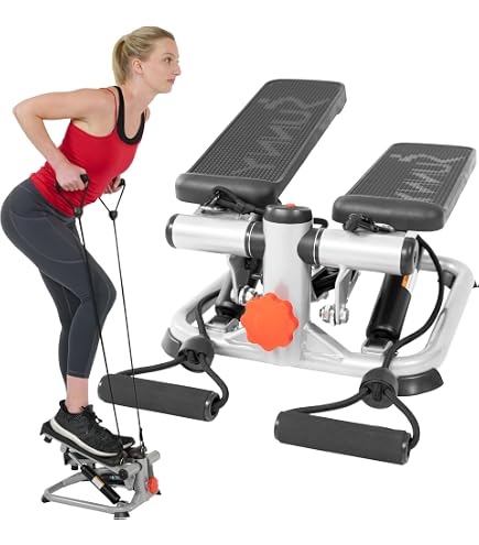 Mini Stepper Fitness Avec Bandes De Résistance - Hauteur Réglable, Pédales Antidérapantes, Compact Pour La Maison - 11
