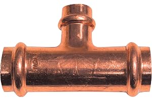Cornat press-T-stycken, koppar med reducerad avgång, 3 muffar, A 22 mm, B 15 mm, 1 st, T65302215B