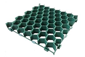 WUEFFE Grigliato salvaprato salvaverde in plastica carrabile Erba Block (36 Pezzi)