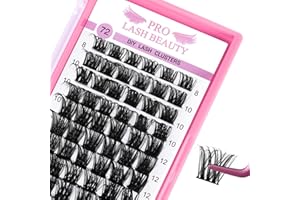 ‎PRO LASHBEAUTY PRO LASHBEAUTY Cluster Wimpern, 72 Stück einzelne Wimpern, Wimpern-Cluster DIY Wimpernverlängerung, super dünnes Band wiederverwendbar weich & bequem (Tender-D-8-16mix)