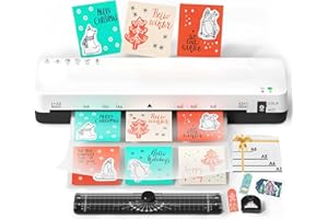 ‎MAXDONE Laminiergerät A3 Laminiermaschine mit Laminierfolien A3 A4 A5 A6 Laminiergerät 5 in 1 Kalt und Heiß Laminiergeräte für Büro Schule