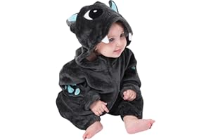 corimori (Baby Onesie Spark der Drache Süßes Tier Plüsch-Kostüm Strampler Schwarz Hell-blau (70-90 cm)