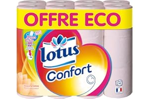 Lotus Confort 24 Rouleaux de Papier Hygiénique Aquatube Offre Economique