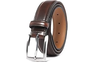 Fabio Valenti Genuine Leather Dress Belts For Men - Mens Belt For Suits, Jeans, Uniform With Single Prong Buckle - Designed in the USA