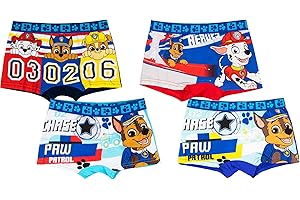 PALLEON Pack de 4 calzoncillos tipo bóxer para niño de la Patrulla Can