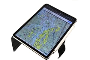 Crystal Pilot Magnetic Folio Kneeboard and Large VFR/METAR Cheat Sheet. Compatible with 10.9 inch 5th Gen_iPad_Air