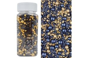 MakeSomeSweets DARK DREAMS Commestibili Sprinkles - Decorazione Scintillante Vegana, Senza Olio di Palma, Per Dolci E Salatini, 100g