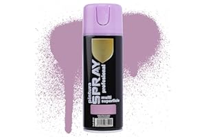 Etrexonline Pintura Spray Multicolor Profesional | 400ml | Adecuado para Metal, Madera & Plástico | Violeta Claro | Secado Rápido | Paquete de 1