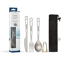 Titan Utility-Besteck Set Stark Ultraleicht, Gesund & Umweltfreundlich 3/4/5-teilig Essstäbchen Messer Gabel Löffel…