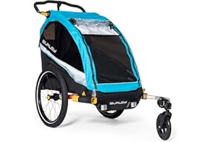 Burley D'Lite X, Remorque de vélo pour enfant 1 et 2 places avec siège inclinable et suspension