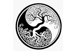 ARTISTIC SPONGE Pochoir réutilisable motif arbre de vie Yin Yang Mandala A3 A4 A5 et plus grandes tailles Décoration murale / TOL2 (pochoir réutilisable en PVC, format A4 – 210 x 297 mm, 21,1 x 29,7 cm)